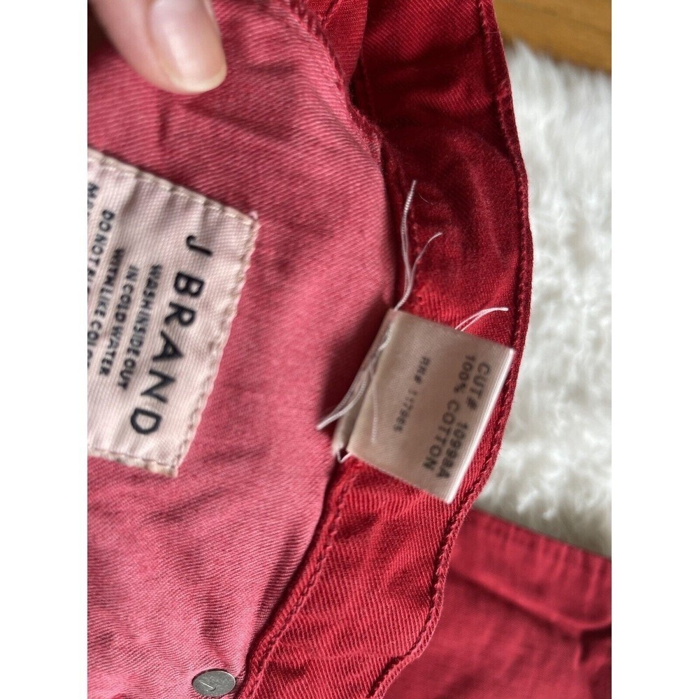 J Brand Men’s Size 34 Red Kane Slim Straight Fit Jeans MEASURES 37X35 - Picture 13 of 13